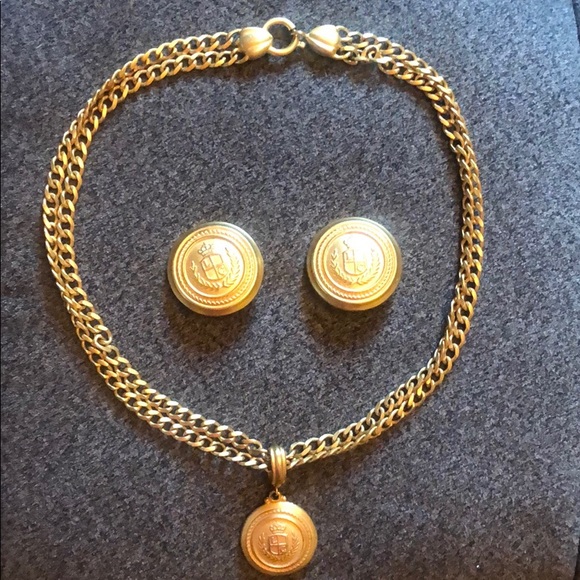 Vintage Liz Claiborne Earring and Necklace Set - Picture 1 of 5